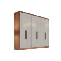 Guarda Roupa Casal 6 Portas e 8 Gavetas Vértice Freijo Cumaru c/ Fendi - Novo Horizonte