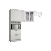 Kit de Cozinha Modulada 3 Peças Americana  (2 Armários + 1 Paneleiro) CPT05 Branco - Henn