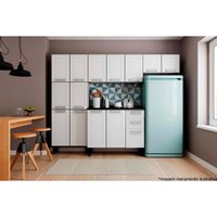 Cozinha Modulada Completa Múltipla 4 Peças (2 Armários + 1 Balcão + 1 Paneleiro) C4P87 Branco - Bertolini