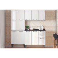 Cozinha Completa Múltipla 3 Peças (Paneleiro+Armário+Gabinete Pia) CZ33 Branco - Bertolini