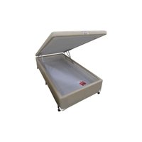 Cama Box Baú Universal Solteiro Linho Clean (78x188x35) - Castor