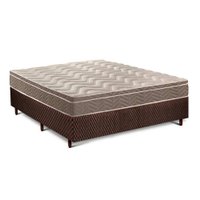 Cama Box Casal: Colchão Anatômico Paropas D33/EP Confort Ultra Firme + Base CRC Fantasy Brown(138x188)