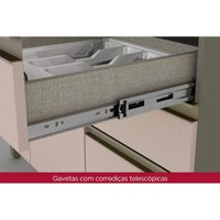 Cozinha Completa Connect 14 Peças (5 Armários + 4 Balcões + 1 Paneleiro + 4 Complementos) C14P04 Duna/Cristal - Henn