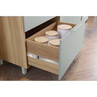 Cozinha Completa Marquesa 4 Peças (2Aéreos+2Balcões) C4P24 Nature/Verde - Nesher