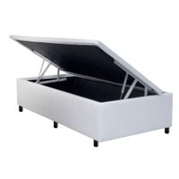 Cama Box Baú Universal Solteiro Courano White (88x188x35) - Costa Rica