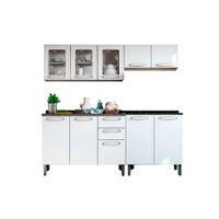 Kit de Cozinha Modulada 4 Peças Evidence  (2 Armários + 2 Balcões) C4P60 Branco - Bertolini