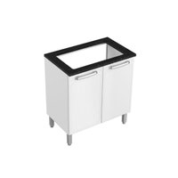 Módulo Cozinha Bertolini Evidence Balcão p/ Cooktop  7174 2 Portas Branco