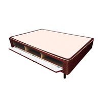 Cama Box Closet Viúva  Poli Tecido Brown (128x188x27) - Castor