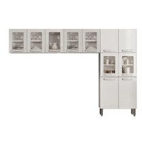 Kit de Cozinha Completa 3 Peças Evidence  (2 Armários + 1 Paneleiro) CPT62 Branco - Bertolini