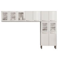 Cozinha Modulada Bertolini Evidence  3 Peças (2 Armários + 1 Paneleiro) CPT54 Branco