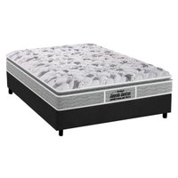 Cama Box Casal: Colchão Anatômico Probel D45/EP Firmepedic Guarda Costas Próextreme Plus + Base CRC Suede Gray(138x188)