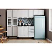 Cozinha Modulada Completa Múltipla 4 Peças (2 Armários + 1 Balcão + 1 Paneleiro) C4P85 Branco - Bertolini