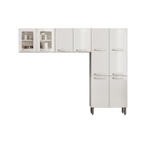 Kit de Cozinha Modulada 3 Peças Evidence  (2 Armários + 1 Paneleiro) CPT58 Branco - Bertolini