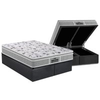 Cama Box Baú Queen: Colchão Ortopédico Probel D45 / EP Guarda Costas PróExtreme Plus + Base CRC Suede Gray(158x198)
