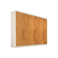 Guarda Roupa Casal 6 Portas e 6 Gavetas Oslo Off White/Peroba - Europa