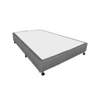 Cama Box Base Viúva Poli Tecido Gray (128x188x27) - Castor