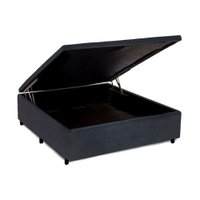 Cama Box Baú Universal Casal Suede Gray (138x188x35) - Costa Rica