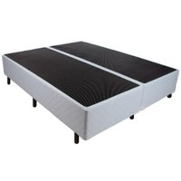 Cama Box Base Universal Queen Tecido White (158x198x24) - Luckspuma