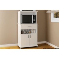 Balcão Multiuso Cozinha ASM151 c/ 2 Portas e 1 Gaveta 66cm Branco - Movelbento