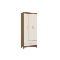 Guarda Roupa 3 Portas e 1 Gaveta Prince Amêndola/Off White - Demóbile