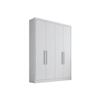 Guarda Roupa Casal 4 Portas e 3 Gavetas Moderni Plus Branco - Novo Horizonte