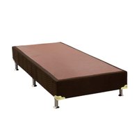 Cama Box Base Universal Solteiro Americana Suede Brown (88x188x23) - Ortobom
