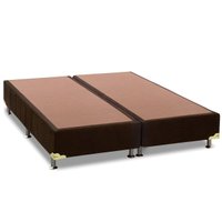 Cama Box Base Universal Queen Americana Suede Brown (158x198x23) - Ortobom