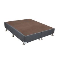 Cama Box Base Universal Queen Suede Gray (158x198x30) - Ortobom