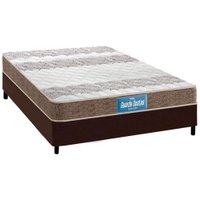 Cama Box Casal: Colchão Anatômico Probel D33/EP Guarda Costas Próintense Double Face + Base CRC Courano Brown(138x188)