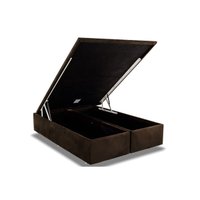 Cama Box Baú Universal Queen Suede Brown (158x198x35) - Ortobom