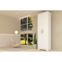 Armário Multiuso Sala Iris 2 Portas c/ Chave Branco - ACP