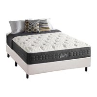 Cama Box Casal: Colchão Molas MasterPocket Ensacadas Anjos   Versalhes + Base CRC Courano Branco(138x188)