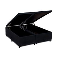 Cama Box Baú King Universal Suede Black (193x203x35) - Costa Rica