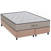 Cama Box Queen: Colchão Espuma D33 Orthoflex Milão + Base CRC Suede Clean(158x198)