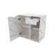 Bancada de Banheiro Suspenso BN3605 1 Porta 1 Gaveta cor Mármore Branco - Tecno Mobili