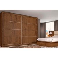 Guarda Roupa Casal Sevilha c/6 Gavetas e 2 Portas de Correr Braúna - Europa