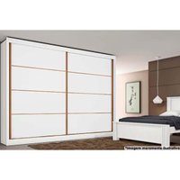 Guarda Roupa Casal Sevilha c/6 Gavetas e 2 Portas de Correr Branco - Europa