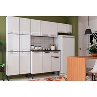 Cozinha Completa Múltipla 4 Peças (2 Armários + 1 Balcão + 1 Paneleiro) C4P72 Branco - Bertolini