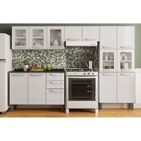 Cozinha Modulada Bertolini Evidence  4 Peças (2 Armários + 1 Balcão + 1 Paneleiro) C4P55 Branco