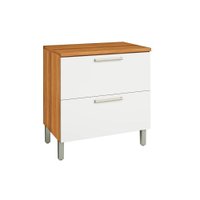 Balcão Cozinha p/Cooktop Burguesa Premium 1 Porta e 1 Gaveta c/ Tampo 80cm Freijó/Branco - Nesher