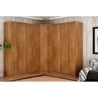 Quarto Casal Modulado Rizon 3 Peças (2 Guarda Roupas + 1 Closet) QC210 Freijo Cumaru - Novo Horizonte