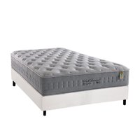 Cama Box Casal: Colchão Molas MasterPocket Ensacadas Anjos   Soft Dream + Base CRC Courano Branco(138x188)