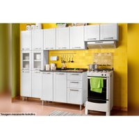 Kit de Cozinha Completa 4 Peças Múltipla  (2 Armários + 1 Balcão + 1 Paneleiro) C4P81 Branco - Bertolini