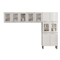 Kit de Cozinha Modulada 3 Peças Evidence  (2 Armários + 1 Paneleiro) CPT61 Branco - Bertolini