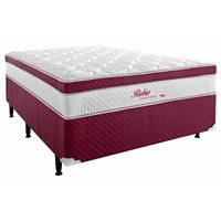 Cama Box Conjugado Casal: Colchão Molas Bonnel Rubio Euro Pillow (138x188x57) Herval