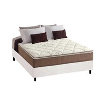 Cama Box Casal: Colchão Anatômico Anjos D28/ AG65 Star + Base CRC Courano White(138x188)