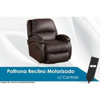 Poltrona do Papai Reclinável Buenos Aires Magnum Zero Wall Motorizada Giro e Balanço Courano Marrom - Probel