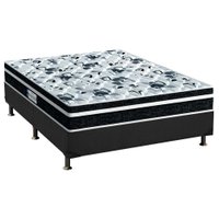 Cama Box Casal: Colchão Anatômico Probel D28/EP Advanced Tech1000 Plus + Base CRC Suede Gray(138x188)