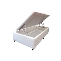 Cama Box Baú Solteiro Courano White New (78x188x35) - Castor