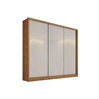Guarda Roupas 3 Portas de Correr    e 8 Gavetas Arezzo Plus Freijó/FendiOff - Novo Horizonte